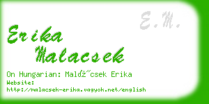 erika malacsek business card